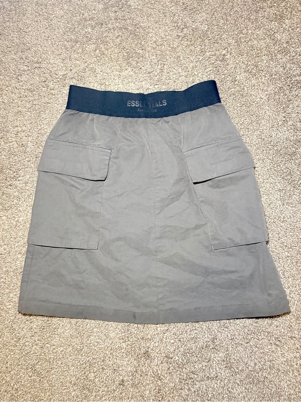 Fear of God Essentials Cargo Mini Skirt Gray Iron S Small Back To School Y2K